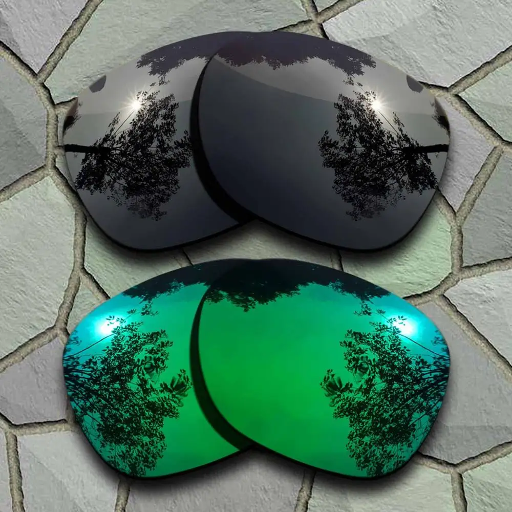 Black-Jade Green Солнцезащитные очки поляризованные Сменные линзы для Оукли гаража рок-сортов - Цвет линз: Black-Jade Green