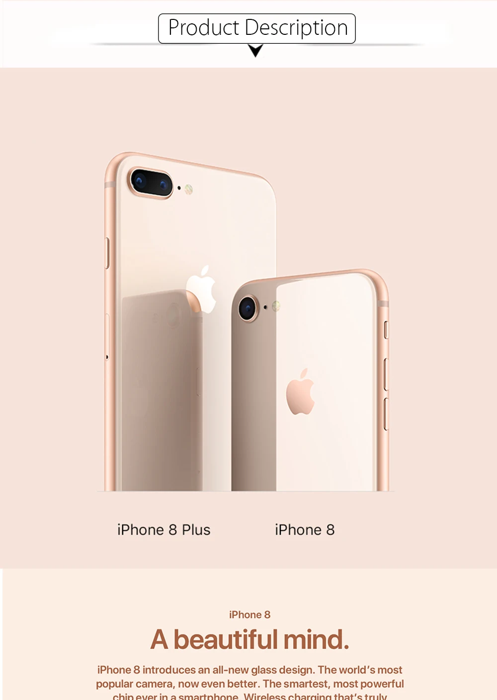 Мобильный телефон Apple iphone 8, 4,7 дюймов, 64 Гб ПЗУ, 2 Гб ОЗУ, шестиядерный процессор, 12 МП, 1821 мАч, iOS LTE, отпечаток пальца