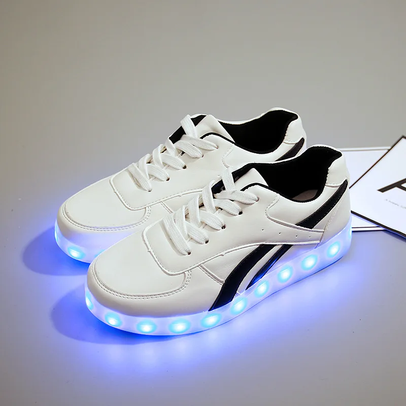 

2019 New LED luminous Shoes USB Charging Men Women Adults Sneakers Glowing Boy Girl Led Slippers Casual Lights Up Lighted Shoes