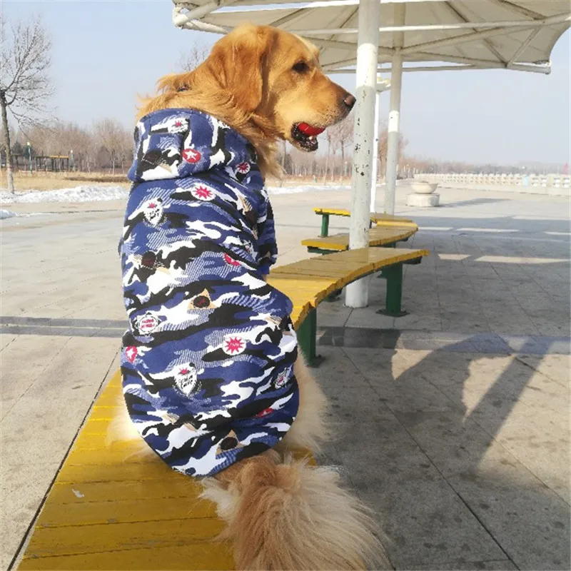 Bigeyedog пальто для собак крупных пород толстовка с капюшоном Одежда больших Зима