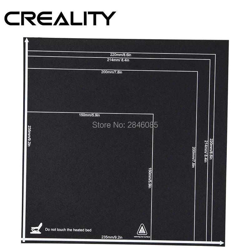 CREALITY 3D части магнитная наклейка поверхность пластина с подогревом кровать колодки Размер 235x235 мм для Ender-3/CR20/Ender-3 Pro 3d принтер