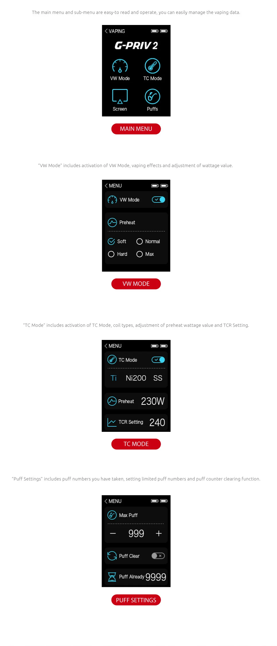 SMOK G-PRIV, 2 комплекта, роскошное издание, 230 Вт, G PRIV, 2 коробки, мод TFV12 Prince Tank, 8 мл, атомайзер Smok Vape VS SMOK MAG Kit X Priv
