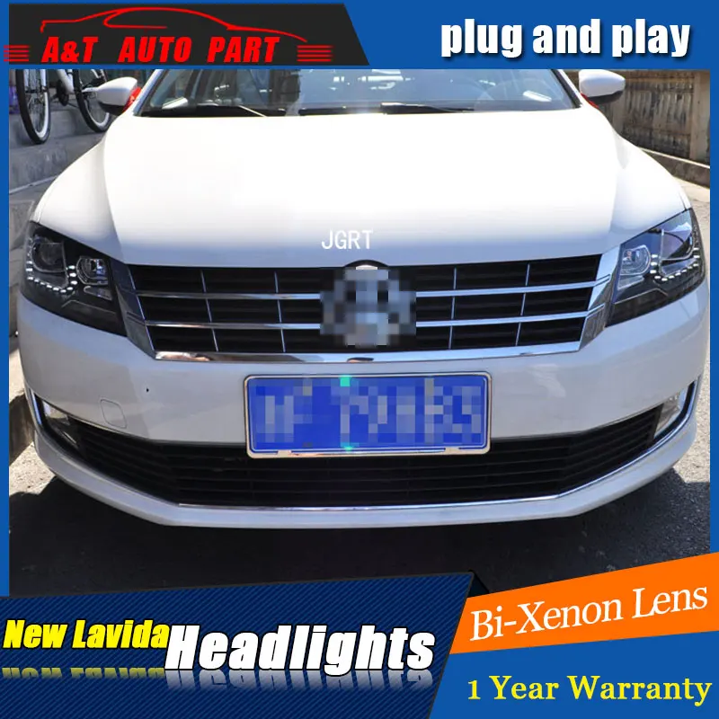 

car Styling LED Head Lamp for VW Lavida led headlights 2012 2013 2014 for Lavida drl H7 hid Bi-Xenon Lens angel eye low beam
