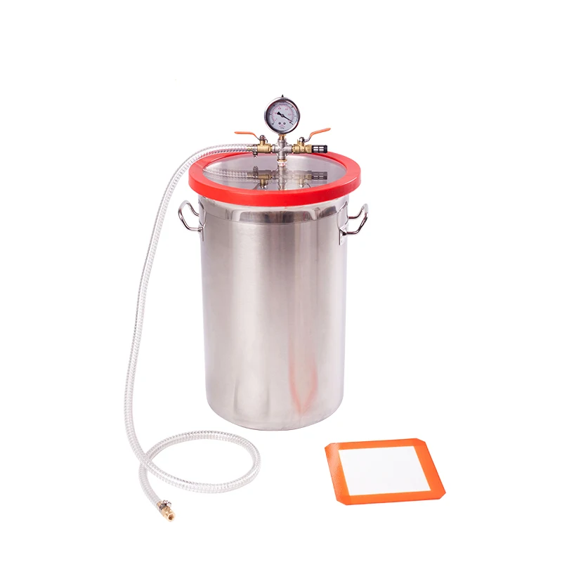 7Gal 28x45cm Различные 0,8/1/1,5/2/3/5/6/7/7,6 галлонов Нержавеющая сталь 304 вакуумной камере 18 см до 40 см Диаметр, акриловой крышкой 1/2" - Напряжение: 7Gal 28x45cm