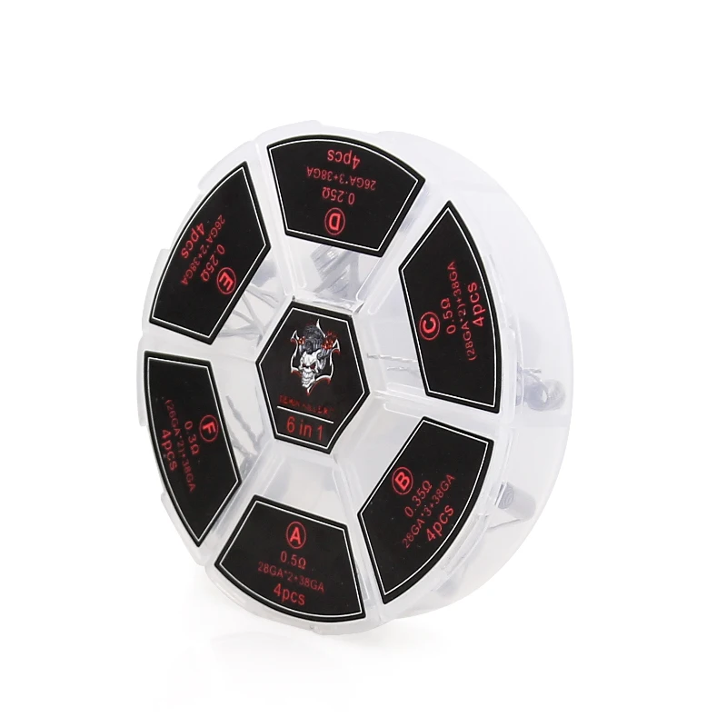10 коробок DIY Demon Killer Flame wire box 6 в 1 для электронной сигареты RDA RBA RDTA атомайзер 6в1 SS316