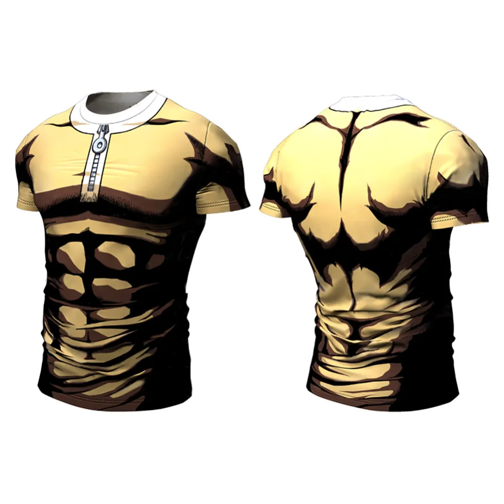 Новая Мода Аниме One Punch для мужчин 3D печатных Saitam Ken футболка с длинным рукавом узкие футболки Homme мужская одежда