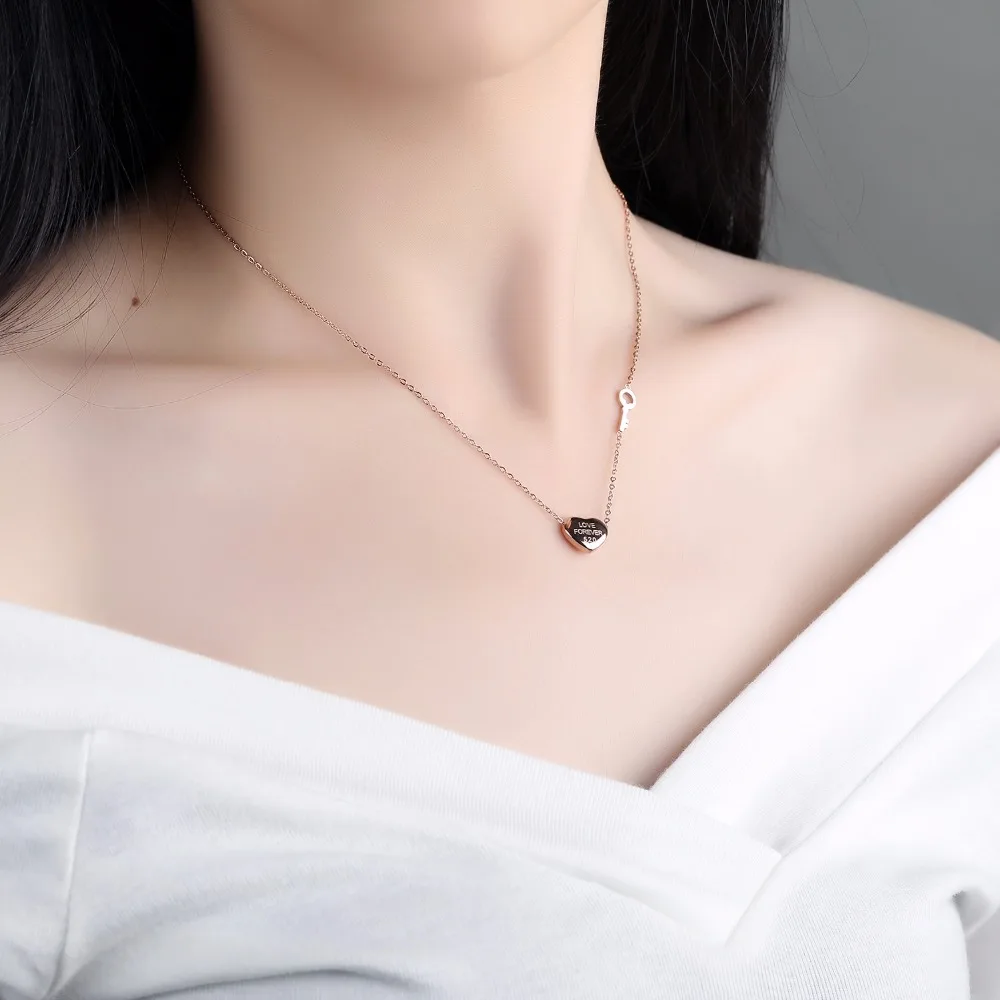Женская Цепочка Из Нержавеющей Стали Под розовое золото|brand necklace|fashion necklacenecklace brand