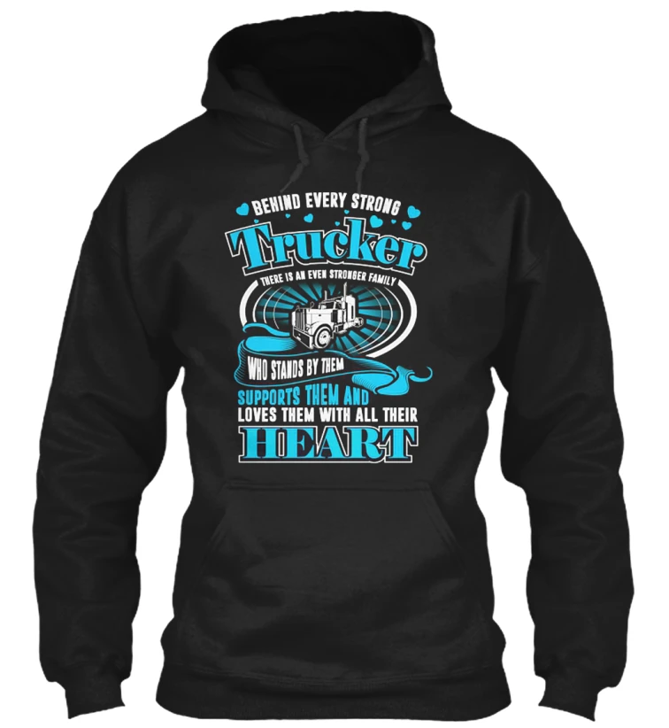 Trucker - Heart hoodies T-shirt Men and Women Round Neck Large Size Tshirt Tops Tee Free Shipping | Мужская одежда