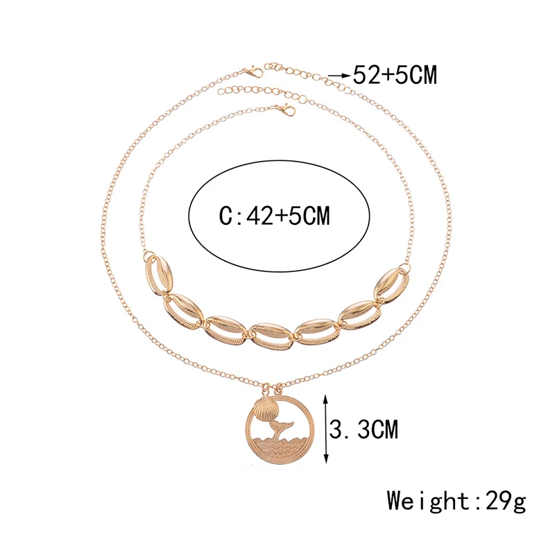 Лидер продаж винтажное ожерелье-чокер с подвеской в виде хвоста русалки модное