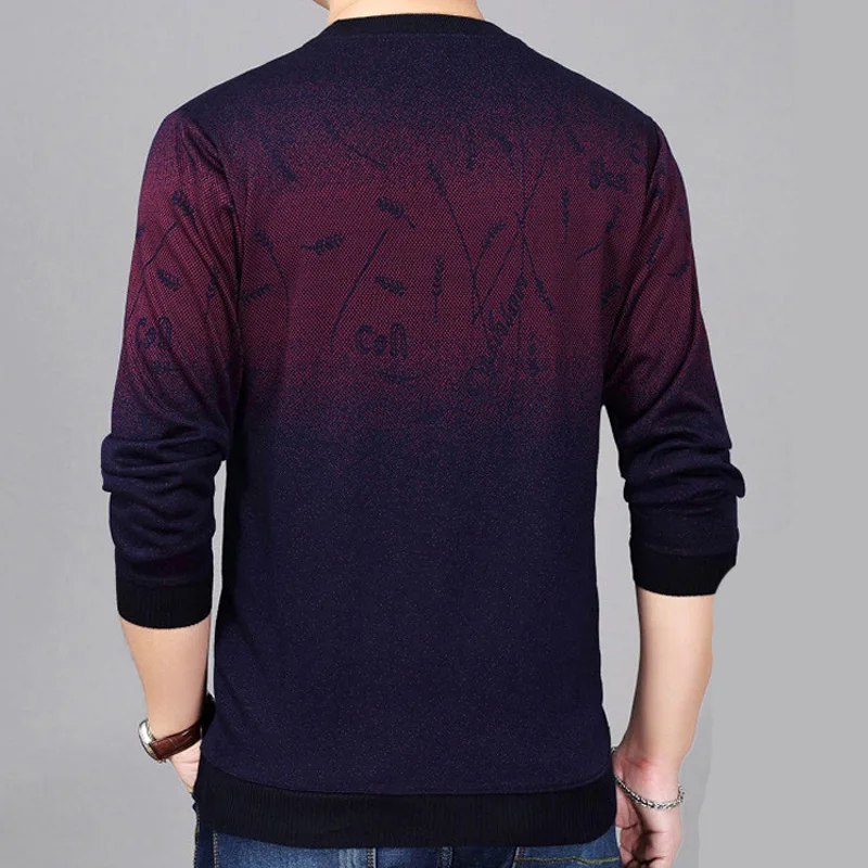 Мужской свитер DIMUSI на осень и зиму повседневная мужская приталенная трикотажная