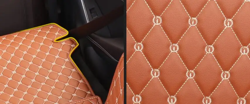 

2 Colors 1Pc New Cargo Liner Car Trunk Mat For KIA KX7 2017 Carpet Interior Floor Mats Leather Pad Car-Styling