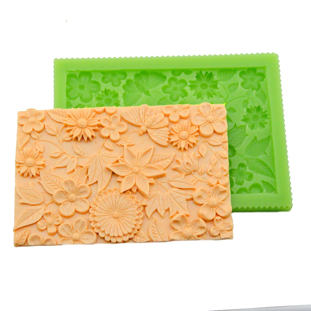 Цветы лист шаблон силиконовая форма для торта с помадкой цветок Шоколад gumpaste