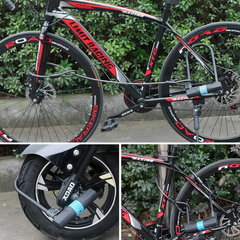 U образный замок велосипедный провод кабель для ключей bicicleta MTB велосипедная