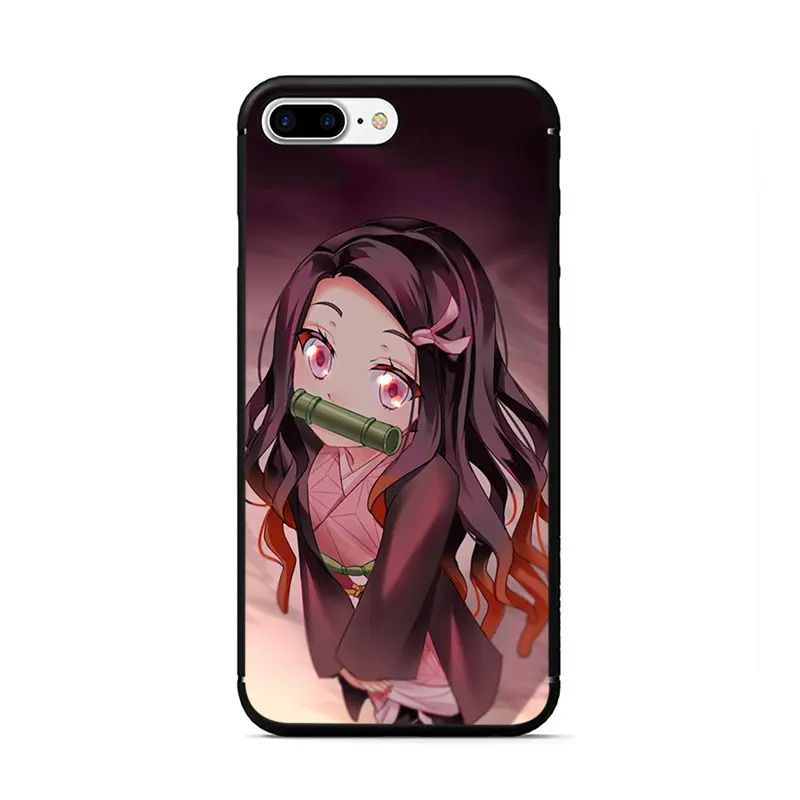 B2 Аниме Demon Slayer Kimetsu no Yaiba Мягкий ТПУ чехол для телефона для iPhone 11 Pro 5 5S 6 6s 7 8 Plus X XR XS MAX - Цвет: B2