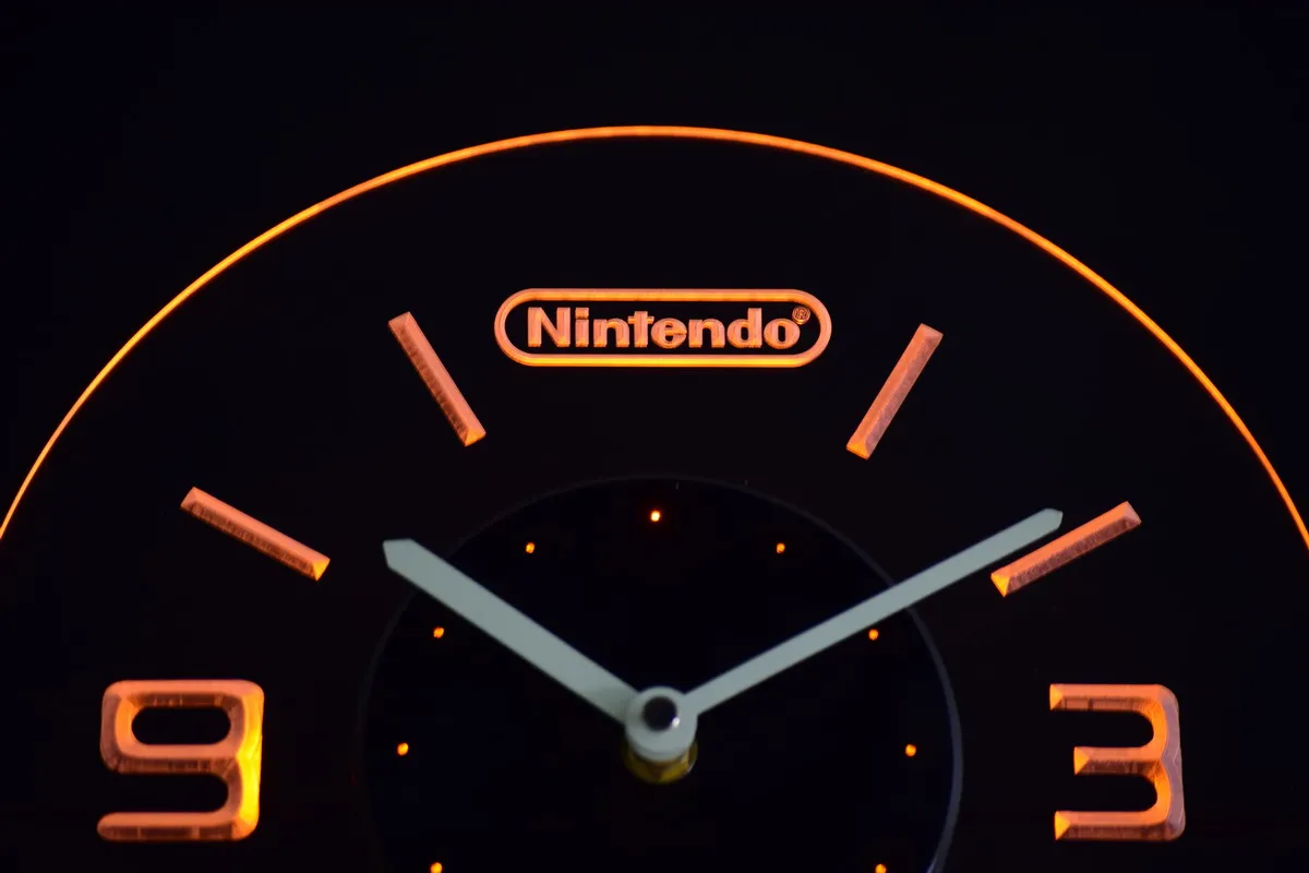 Cnc0196 Nintendo с подсветкой 3D неосветильник ные часы | Дом и сад