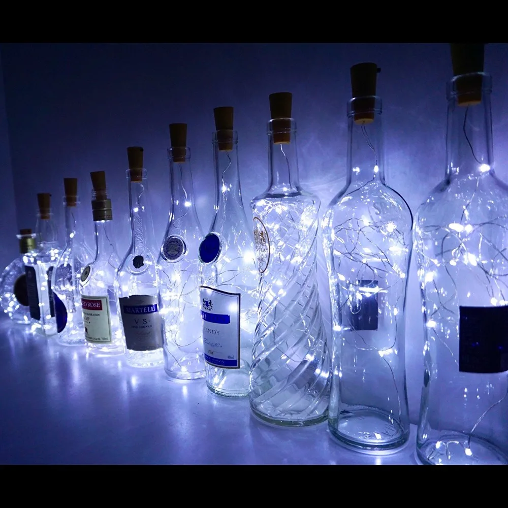 2 м 20led батарея силовая Бутылка светодиодные гирлянды в форме пробки для бистро