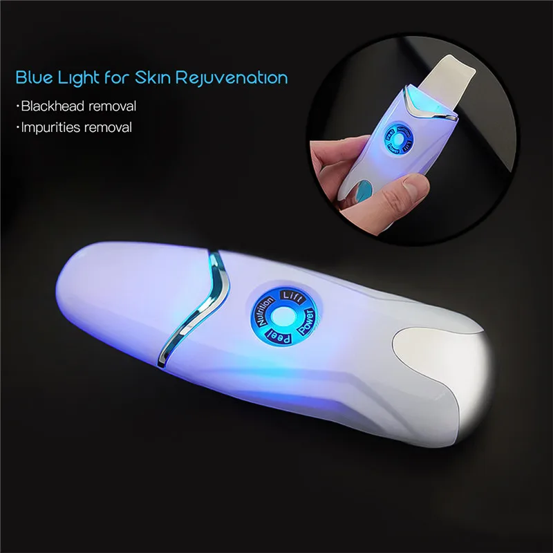 Professional Ultrasonic Facial Skin Scrubber Ion Deep Face Lifting Cleaning Peeling Rechargeable Device Beauty Care Instrument40