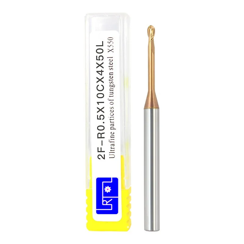 Концевая фреза HRC55 R0.5 0 75 дюйма 1*6/8/10/12/15/20*4*50 мм|carbide end mill|end millball nose |