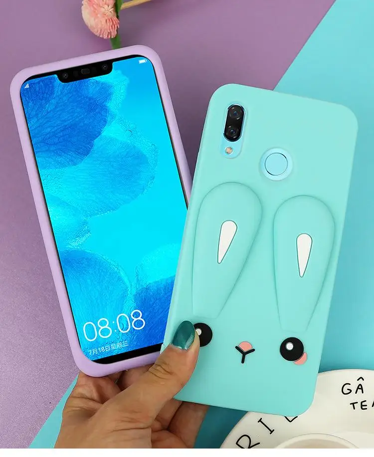 Чехол для телефона Xiaomi Redmi Note 7 чехол Pro силиконовый мягкий 3D мультяшный кролик