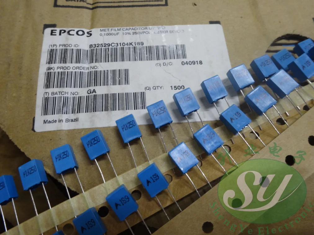 hot sale 30pcs/50PCS EPCOS 0.1uf/250v 100nf u1 104 new film capacitor 5MM free shipping