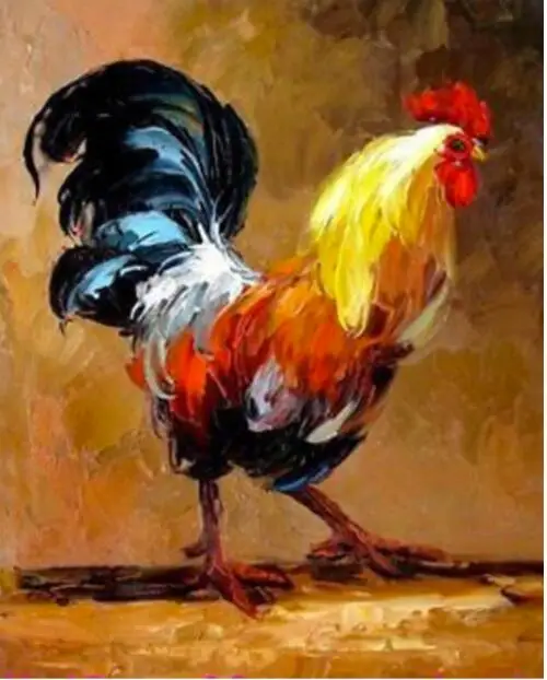 TOP Original  ART oil painting # animal cock rooster  art painting -100% hand painted OIL painting-accept custom painting 18