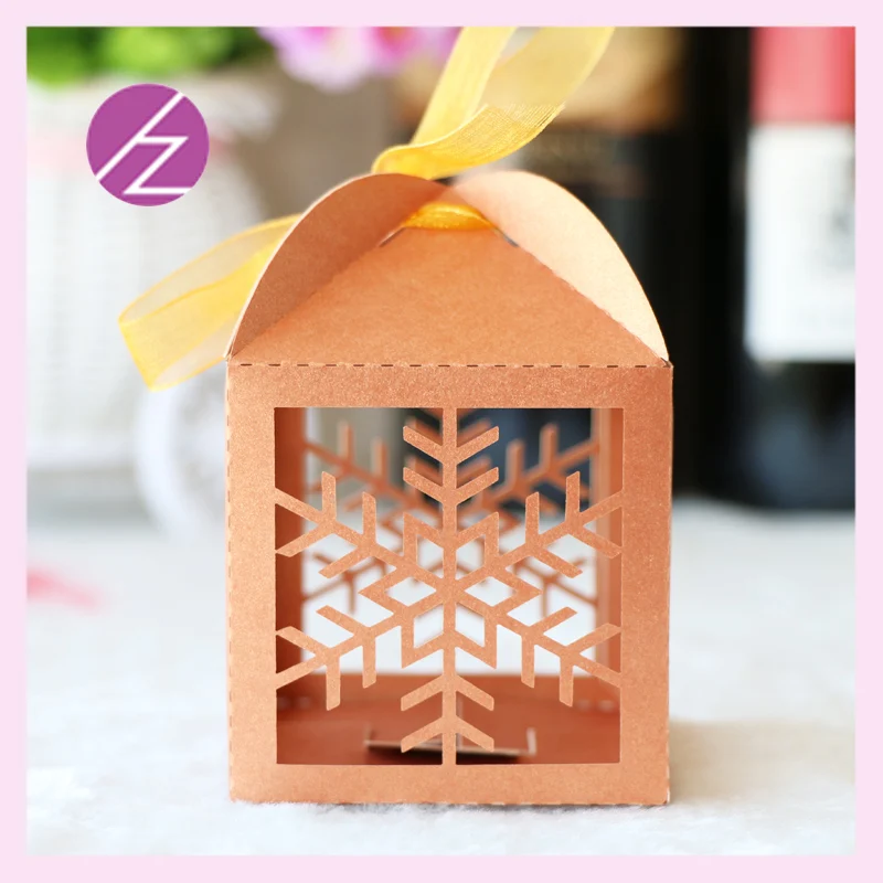 DIY резьба Снежинка дизайнерская коробка для шоколада свадебных приглашений