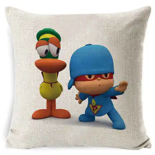 Шоколад Fokusent покойо, Элли, Пато Лула Pocoyo собака утка наволочка квадратная Обычная разноцветная наволочка для дивана стул Декор - Цвет: Шоколад