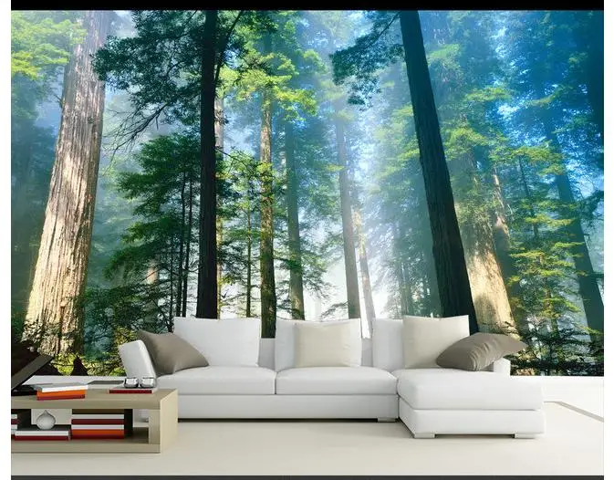 Пользовательские фото обои 3d tv фрески мечтательный лес гостиная фон настенные