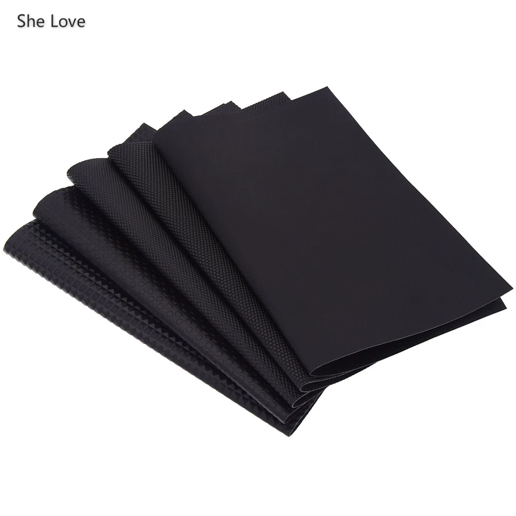 Виниловый Лист из искусственной кожи для бантов ПВХ черного цвета ручного