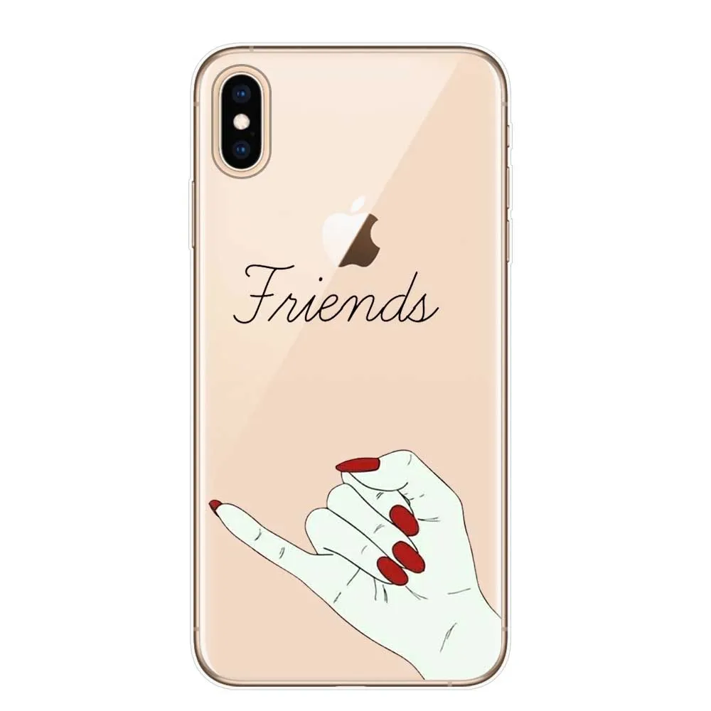 Мы всегда будем лучшими друзьями BFF чехол для телефона для iPhone X 10 XR XS MAX чехол TPU силиконовый чехол для iPhone SE 5S 6 6S 7 8 Plus