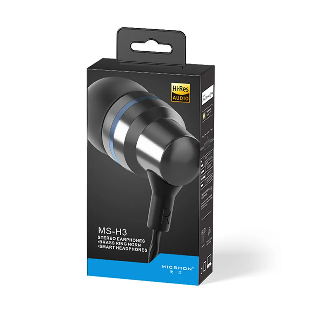 Проводные наушники гарнитура портативные Hi-Fi стерео бас с микрофоном для