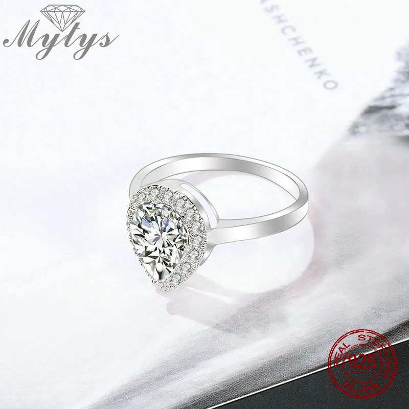 Mytys серебро 925 пробы сверкающие AAA овальные кубические бриллианты ювелирные