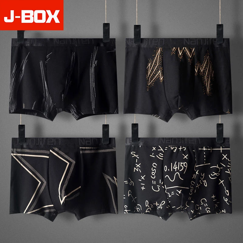 J BOX 4 шт./партия мужские сексуальные боксеры мужское нижнее белье больших