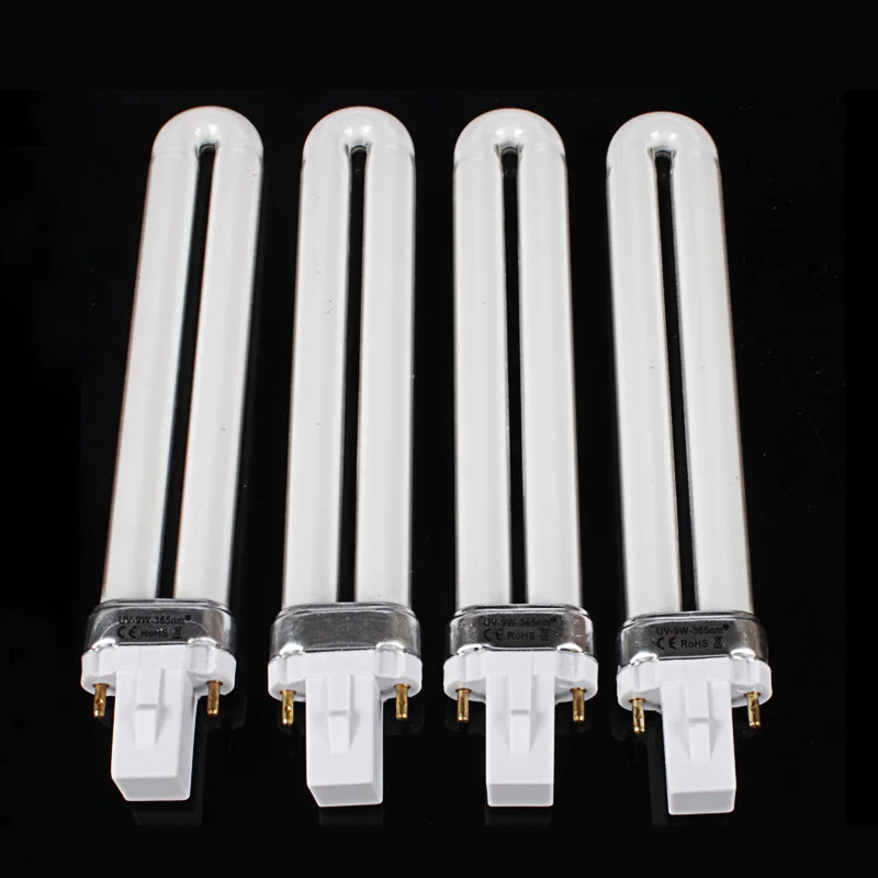4Pcs 9W Professional Curing UV Gel Lamp Nail Art Dryer Tube Lighting | Красота и здоровье