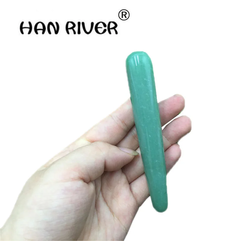 

Natural jade powder crystal beauty massage stick Relaxing wand acupoint point stick healing stone body chakra face massage Relax