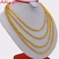 adixyn length 200cm 4mm ethiopian chain necklaces for womenmengold color african eritrean necklacedubaiarab n0254