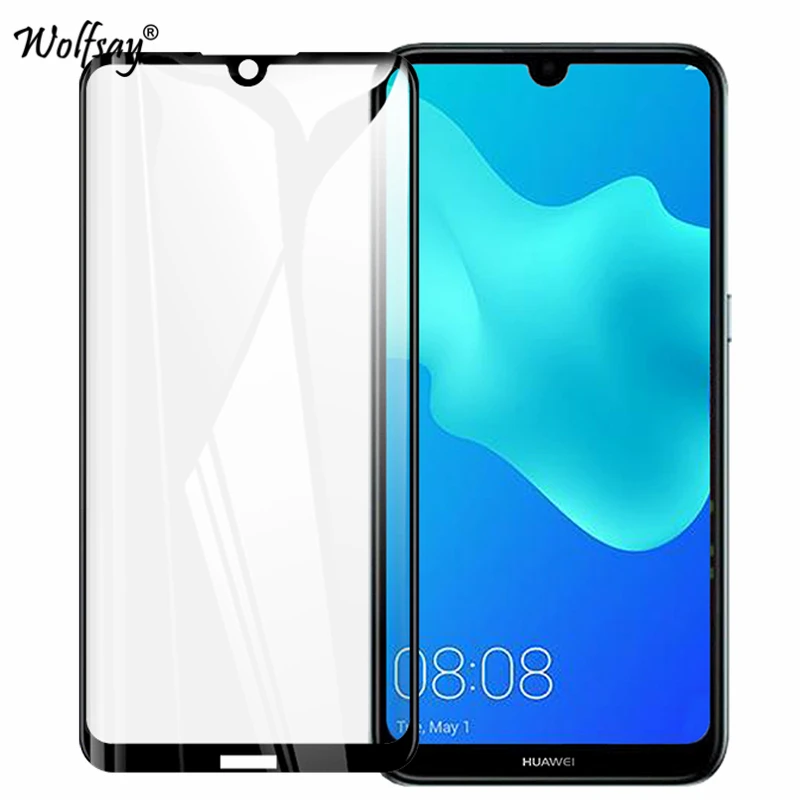 2 piezas de vidrio completo de la cubierta del pegamento Huawei Honor 8S Protector de pantalla de vidrio templado Huawei Honor 8S pel&iacute;cula de vidrio del tel&eacute;fono Huawei Honor 8S pel&iacute;cula-2