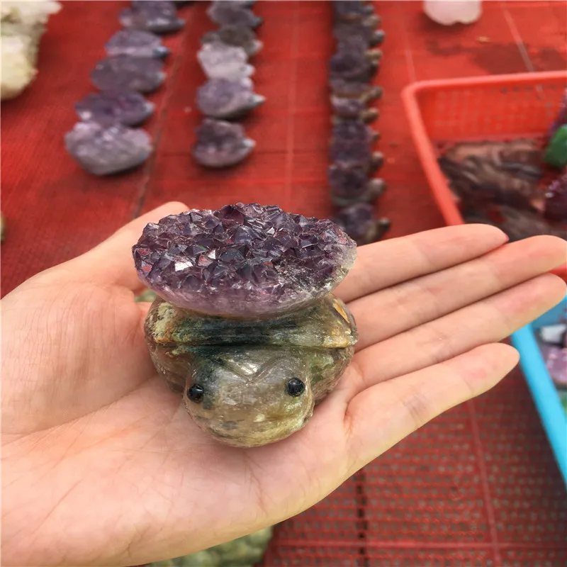 

Natural crystal cluster carving snail crystal carving.