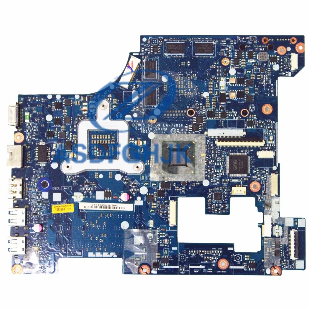 Оптовая продажа материнской платы для ноутбука QIWG5 LA-7981P Lenovo G580 материнская плата