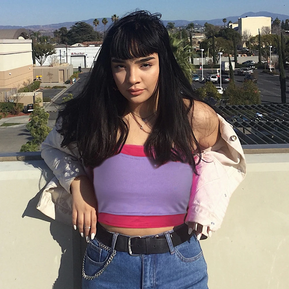 Слинг хит цвет женский жилет тонкий без спинки Мода Повседневная рукавов с