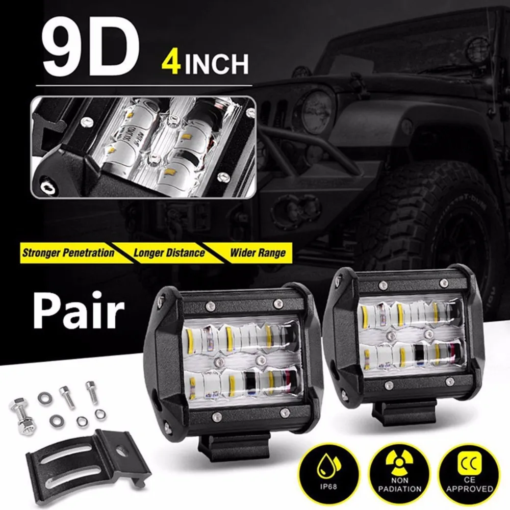 Светодиодная панель CO светильник 18 Вт 4 дюйма 12 В 24 В|light for|lights barlight bar 12v |