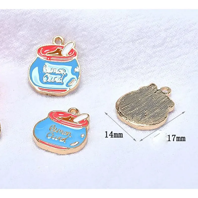 10 шт. эмалированные подвески для браслетов в виде бутылки с молоком и медом|Шармы|