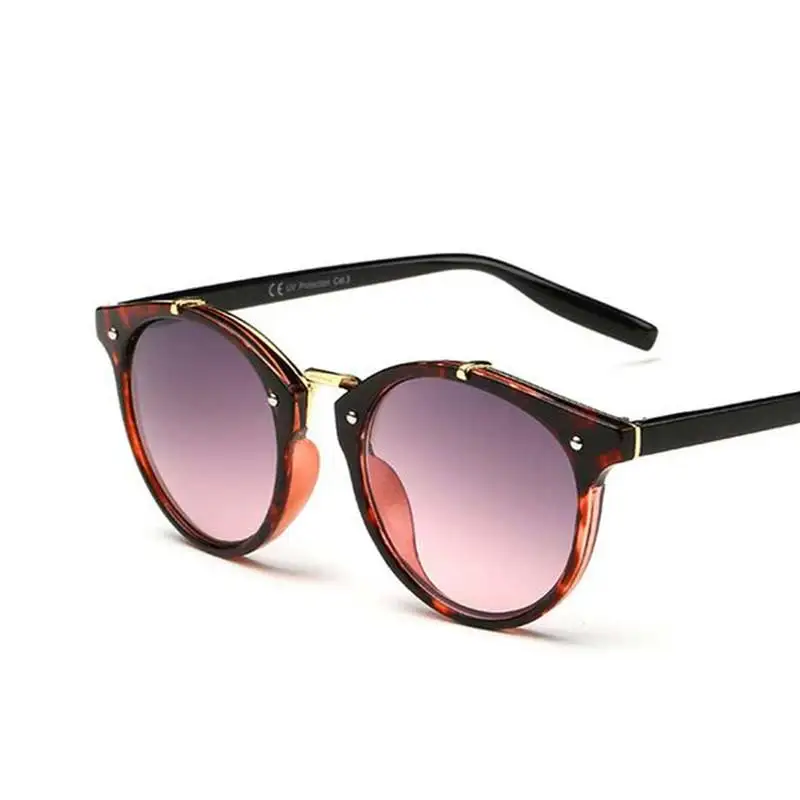 2017 классические Для женщин круглый Солнцезащитные очки для Градиент Защита от