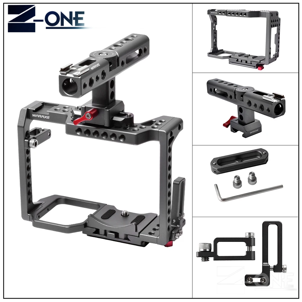 WARAXE GH5 комплект клетка для камеры Panasonic GH4 с ручкой натовского рельса и 1/4 &quotи 3/8&quot
