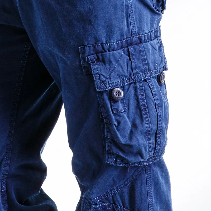 AIRGRACIAS Multi Pocket men s штаны карго темно серый прямой мужской военный Стиль