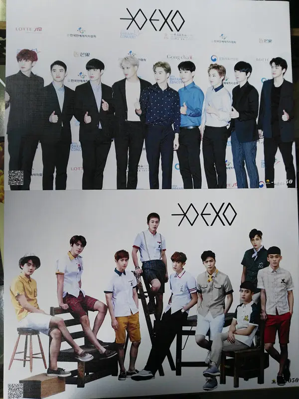 8 шт./компл. различные дизайны А3 плакаты Корейская известная звезда KPOP группа EXO