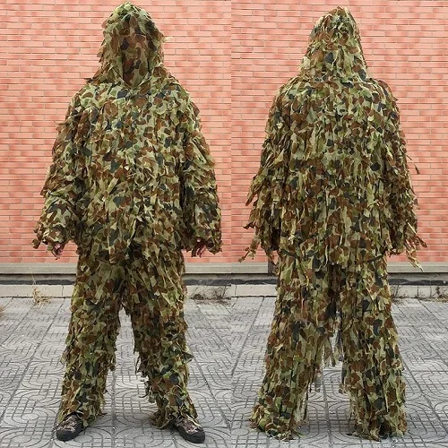 Снайпер спецназ Ghillie костюм Ghilly Yowie стяжка ткань страйкбол Пейнтбол боевой тактический Цифровой Лесной балахон - Цвет: CS-ST-Y