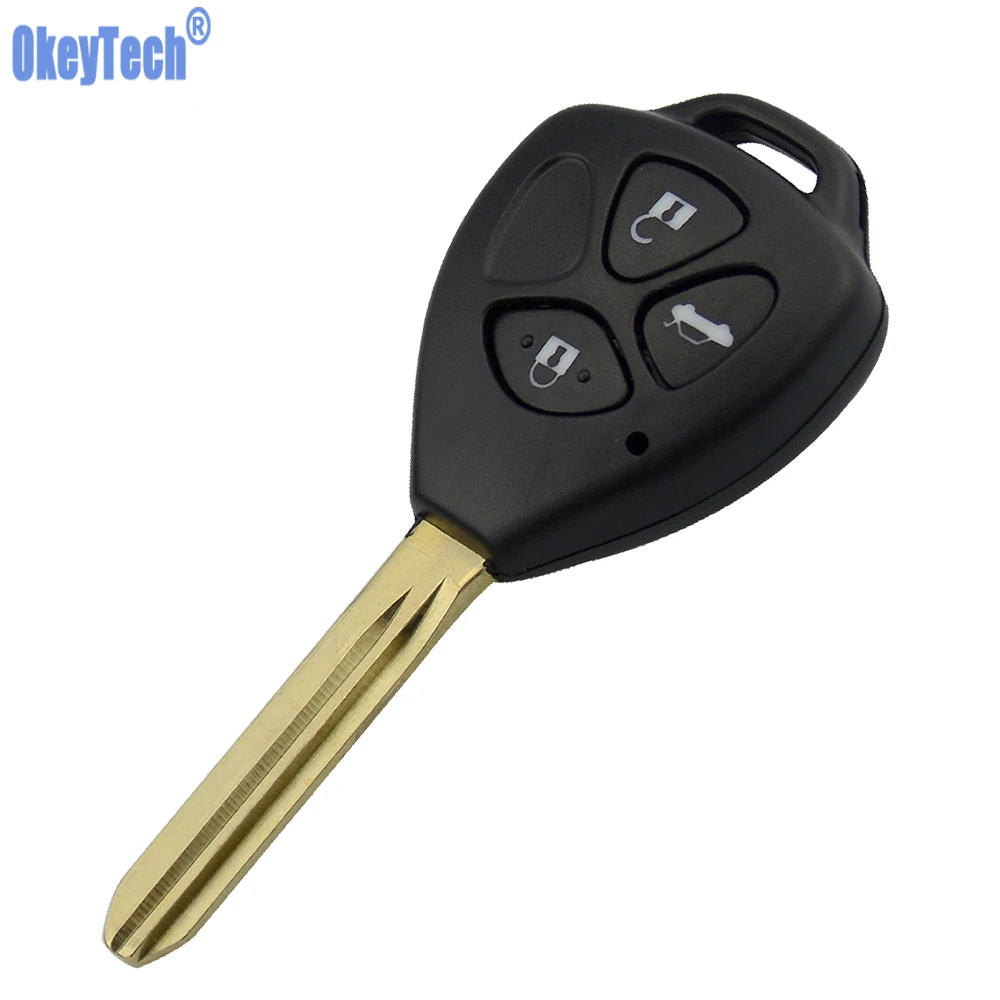 Чехол для ключа OkeyTech Toyota Camry Corolla Prado Vios REIZ Crown RAV4 3 кнопки чехол автомобильного TOY43