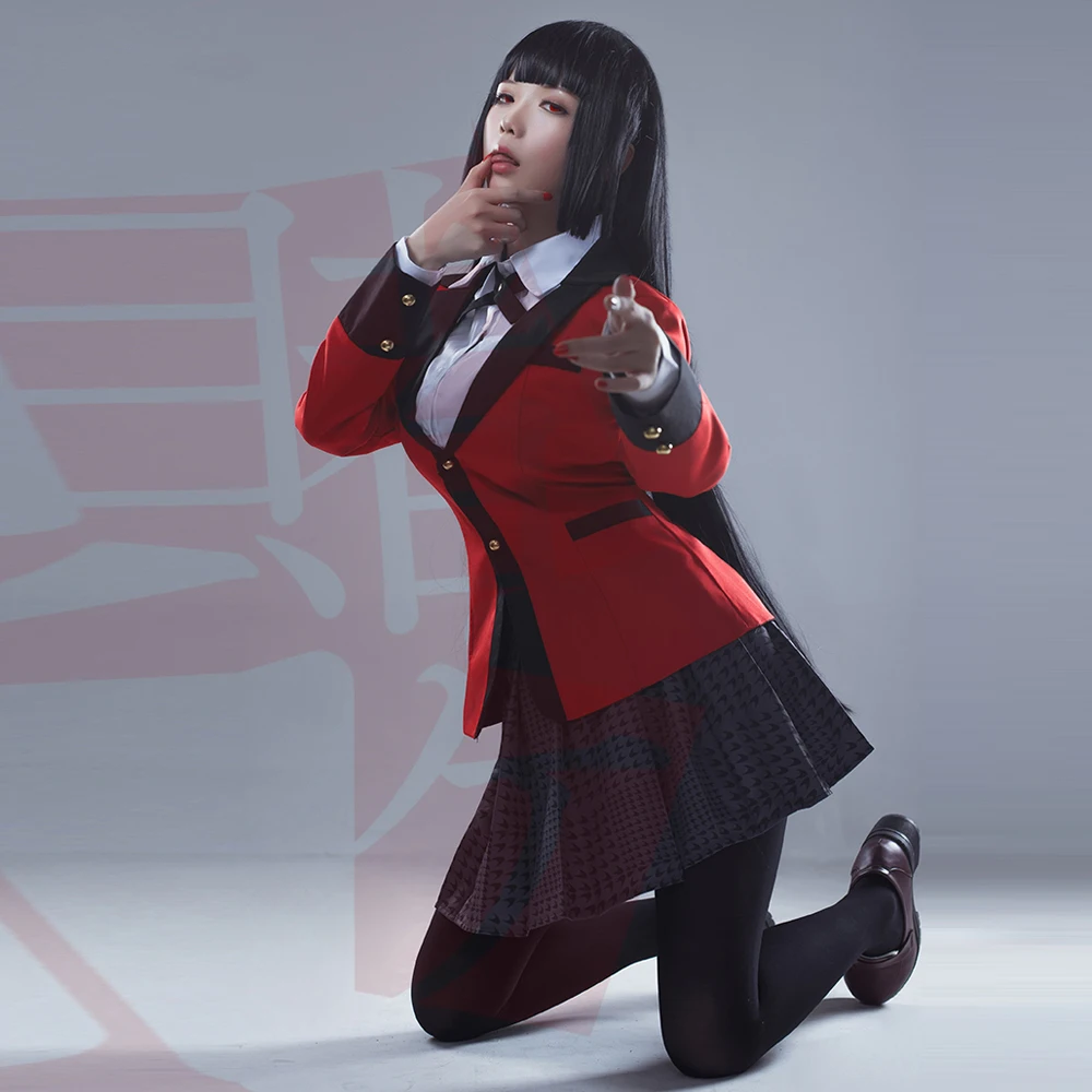 Костюмы для косплея Для женщин аниме Kakegurui Yumeko Jabami японская школьная девочек