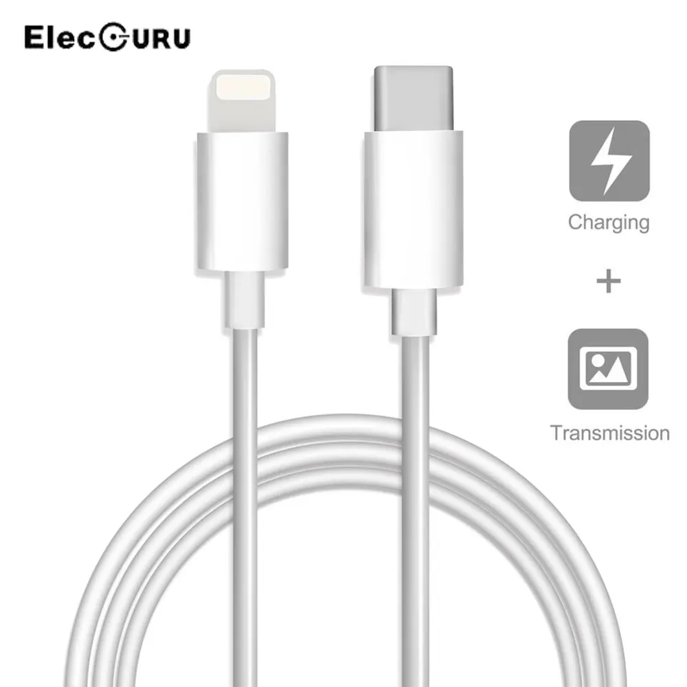 Кабель USB Type C Lightning для быстрой зарядки и синхронизации данных iPhone X 8 Plus iPad